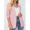 imagePRETTYGARDEN Womens 2026 Spring Blazers Business Casual Outfits Open Front Ruched 34 Sleeve Lightweight Work Suits JacketsPink
