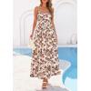 imagePRETTYGARDEN Womens 2026 Spring Boho Maxi Dress Eyelet Floral Long Flowy Sundresses Summer Beach Vacation ClothesFloral Apricot Brown