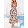 imagePRETTYGARDEN Womens 2026 Spring Boho Maxi Dress Eyelet Floral Long Flowy Sundresses Summer Beach Vacation ClothesFloral Apricot Brown