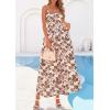 imagePRETTYGARDEN Womens 2026 Spring Boho Maxi Dress Eyelet Floral Long Flowy Sundresses Summer Beach Vacation ClothesFloral Apricot Brown
