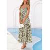 imagePRETTYGARDEN Womens 2026 Spring Boho Maxi Dress Eyelet Floral Long Flowy Sundresses Summer Beach Vacation ClothesFloral Army Green