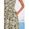 imagePRETTYGARDEN Womens 2026 Spring Boho Maxi Dress Eyelet Floral Long Flowy Sundresses Summer Beach Vacation ClothesFloral Army Green
