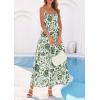 imagePRETTYGARDEN Womens 2026 Spring Boho Maxi Dress Eyelet Floral Long Flowy Sundresses Summer Beach Vacation ClothesFloral White Army Green