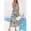 imagePRETTYGARDEN Womens 2026 Spring Boho Maxi Dress Eyelet Floral Long Flowy Sundresses Summer Beach Vacation ClothesFloral White Black