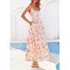 imagePRETTYGARDEN Womens 2026 Spring Boho Maxi Dress Eyelet Floral Long Flowy Sundresses Summer Beach Vacation ClothesFloral White Multicolored