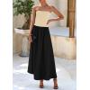 imagePRETTYGARDEN Womens 2026 Spring Strapless Maxi Dresses Patchwork Long Flowy Pockets Elegant Going Out Summer Tube Top DressApricot Black