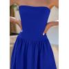 imagePRETTYGARDEN Womens 2026 Spring Strapless Maxi Dresses Patchwork Long Flowy Pockets Elegant Going Out Summer Tube Top DressBlue