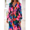 imagePRETTYGARDEN Womens 2026 Spring Wedding Guest Dresses Floral Long Sleeve V Neck Belted Long Flowy Boho Maxi DressFloral Black