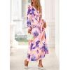 imagePRETTYGARDEN Womens 2026 Spring Wedding Guest Dresses Floral Long Sleeve V Neck Belted Long Flowy Boho Maxi DressFloral Multicolored
