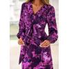 imagePRETTYGARDEN Womens 2026 Spring Wedding Guest Dresses Floral Long Sleeve V Neck Belted Long Flowy Boho Maxi DressFloral Purple