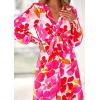 imagePRETTYGARDEN Womens 2026 Spring Wedding Guest Dresses Floral Long Sleeve V Neck Belted Long Flowy Boho Maxi DressFloral White Rose Red