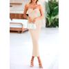 imagePRETTYGARDEN Womens 2026 Summer Bodycon Maxi Dress Strapless Tube Twist Knot Front Ribbed Knit Slit Cocktail Party DressesBeige