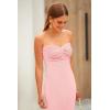 imagePRETTYGARDEN Womens 2026 Summer Bodycon Maxi Dress Strapless Tube Twist Knot Front Ribbed Knit Slit Cocktail Party DressesPink