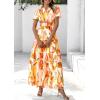 imagePRETTYGARDEN Womens 2026 Summer Boho Maxi Dresses Floral Short Sleeve V Neck A Line Tiered Flowy Long Beach Vacation DressPink Watercolour