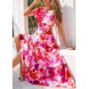 imagePRETTYGARDEN Womens 2026 Summer Boho Maxi Dresses Floral Short Sleeve V Neck A Line Tiered Flowy Long Beach Vacation DressRed