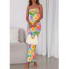 imagePRETTYGARDEN Womens 2026 Summer Floral Bodycon Maxi Dresses Ribbed Strapless Tube Casual Boho Party Long DressFloral Light Blue