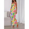 imagePRETTYGARDEN Womens 2026 Summer Floral Bodycon Maxi Dresses Ribbed Strapless Tube Casual Boho Party Long DressFloral Light Blue