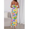 imagePRETTYGARDEN Womens 2026 Summer Floral Bodycon Maxi Dresses Ribbed Strapless Tube Casual Boho Party Long DressFloral Light Blue