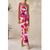 imagePRETTYGARDEN Womens 2026 Summer Floral Bodycon Maxi Dresses Ribbed Strapless Tube Casual Boho Party Long DressFloral White