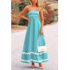 imagePRETTYGARDEN Womens 2026 Summer Flowy Maxi Dress Casual Sleeveless Spaghetti Strap Ruffle Beach Long DressesAqua Green