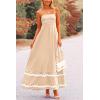 imagePRETTYGARDEN Womens 2026 Summer Flowy Maxi Dress Casual Sleeveless Spaghetti Strap Ruffle Beach Long DressesBeige