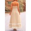 imagePRETTYGARDEN Womens 2026 Summer Flowy Maxi Dress Casual Sleeveless Spaghetti Strap Ruffle Beach Long DressesBeige
