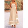 imagePRETTYGARDEN Womens 2026 Summer Flowy Maxi Dress Casual Sleeveless Spaghetti Strap Ruffle Beach Long DressesBeige