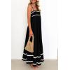 imagePRETTYGARDEN Womens 2026 Summer Flowy Maxi Dress Casual Sleeveless Spaghetti Strap Ruffle Beach Long DressesBlack