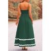 imagePRETTYGARDEN Womens 2026 Summer Flowy Maxi Dress Casual Sleeveless Spaghetti Strap Ruffle Beach Long DressesDark Green