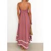 imagePRETTYGARDEN Womens 2026 Summer Flowy Maxi Dress Casual Sleeveless Spaghetti Strap Ruffle Beach Long DressesDark Pink