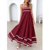 imagePRETTYGARDEN Womens 2026 Summer Flowy Maxi Dress Casual Sleeveless Spaghetti Strap Ruffle Beach Long DressesDark Red