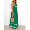 imagePRETTYGARDEN Womens 2026 Summer Flowy Maxi Dress Casual Sleeveless Spaghetti Strap Ruffle Beach Long DressesGreen