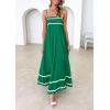 imagePRETTYGARDEN Womens 2026 Summer Flowy Maxi Dress Casual Sleeveless Spaghetti Strap Ruffle Beach Long DressesGreen