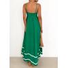 imagePRETTYGARDEN Womens 2026 Summer Flowy Maxi Dress Casual Sleeveless Spaghetti Strap Ruffle Beach Long DressesGreen