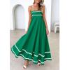imagePRETTYGARDEN Womens 2026 Summer Flowy Maxi Dress Casual Sleeveless Spaghetti Strap Ruffle Beach Long DressesGreen