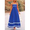 imagePRETTYGARDEN Womens 2026 Summer Flowy Maxi Dress Casual Sleeveless Spaghetti Strap Ruffle Beach Long DressesRoyal Blue