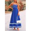 imagePRETTYGARDEN Womens 2026 Summer Flowy Maxi Dress Casual Sleeveless Spaghetti Strap Ruffle Beach Long DressesRoyal Blue