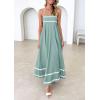 imagePRETTYGARDEN Womens 2026 Summer Flowy Maxi Dress Casual Sleeveless Spaghetti Strap Ruffle Beach Long DressesSage Green