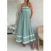 imagePRETTYGARDEN Womens 2026 Summer Flowy Maxi Dress Casual Sleeveless Spaghetti Strap Ruffle Beach Long DressesSage Green
