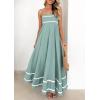 imagePRETTYGARDEN Womens 2026 Summer Flowy Maxi Dress Casual Sleeveless Spaghetti Strap Ruffle Beach Long DressesSage Green