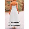 imagePRETTYGARDEN Womens 2026 Summer Flowy Maxi Dress Casual Sleeveless Spaghetti Strap Ruffle Beach Long DressesWhite