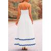 imagePRETTYGARDEN Womens 2026 Summer Flowy Maxi Dress Casual Sleeveless Spaghetti Strap Ruffle Beach Long DressesWhite Blue