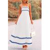 imagePRETTYGARDEN Womens 2026 Summer Flowy Maxi Dress Casual Sleeveless Spaghetti Strap Ruffle Beach Long DressesWhite Blue
