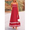 imagePRETTYGARDEN Womens 2026 Summer Flowy Maxi Dress Casual Sleeveless Spaghetti Strap Ruffle Beach Long DressesWine Red