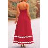 imagePRETTYGARDEN Womens 2026 Summer Flowy Maxi Dress Casual Sleeveless Spaghetti Strap Ruffle Beach Long DressesWine Red