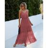 imagePRETTYGARDEN Womens 2026 Summer Maxi Dress Spaghetti Strap Sleeveless High Waist Beach Vacation Long SundressesBrick Red