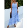 imagePRETTYGARDEN Womens 2026 Summer Maxi Dress Spaghetti Strap Sleeveless High Waist Beach Vacation Long SundressesLight Blue