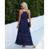 imagePRETTYGARDEN Womens 2026 Summer Maxi Dress Spaghetti Strap Sleeveless High Waist Beach Vacation Long SundressesNavy