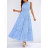 imagePRETTYGARDEN Womens 2026 Summer Maxi Dresses Sleeveless Sundresses V Neck Eyelet A Line Long Flowy Spring Wedding Guest DressLight Blue