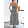 imagePRETTYGARDEN Womens 2026 Summer Spaghetti Strap Maxi Dresses Plaid Square Neck A Line Casual Beach Vacation Long SundressBlack